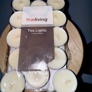 TRUE LIVING TEA LIGHT CANDLES SET OF 15